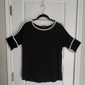 Cable & Gauge Black and White Polo T-Shirt